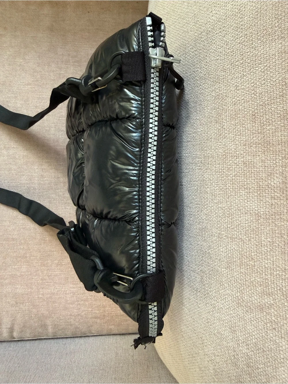 iSkin Black Quilted IPad Carrier Crossbody Bag